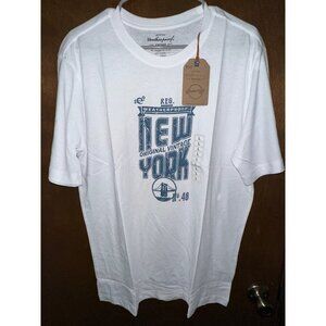 Weatherproof Mens Vintage White‎ Logo T-Shirt, Size L, NWT